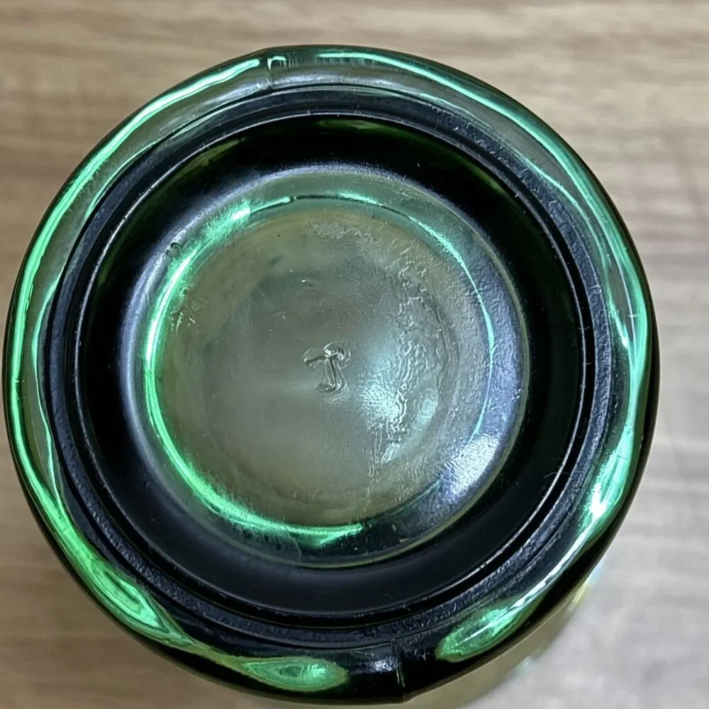LIBBEY COCA COLA Flared Green Glass Tumblers Embossed 14oz Set of 2